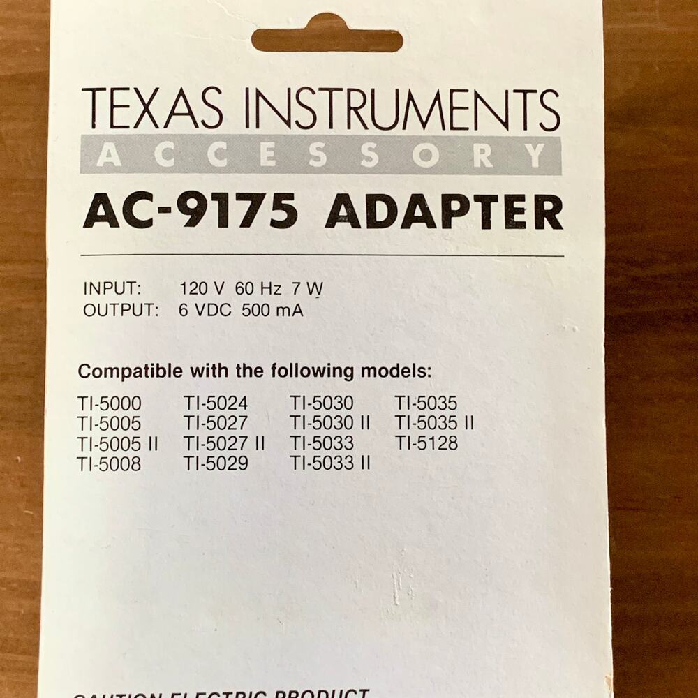 Texas Instruments AC-9175 Power Adapter OEM Model A30650 - Picture 6 of 6